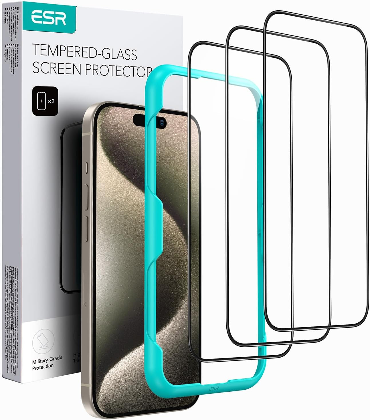3 Pack for Iphone 16E/ Iphone SE 4/ Iphone 14/ Iphone 13/ Iphone 13 Pro Screen Protector, [9H Hardness] [Military Grade Shatterproof] Tempered Glass Film with Easy Installation Tool