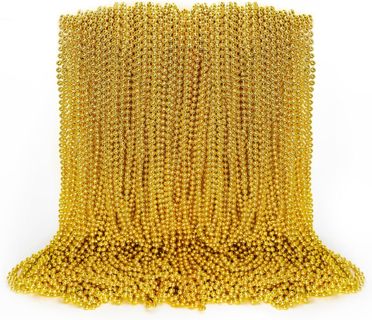 100PCS St Patricks Day Accessories, Green St. Patricks Day Beads Necklace, 33" round Beads Irish Saint Patricks Necklaces Costume Bulk, Parade Throw Accessories for Wedding Birthday St. Patricks Decor