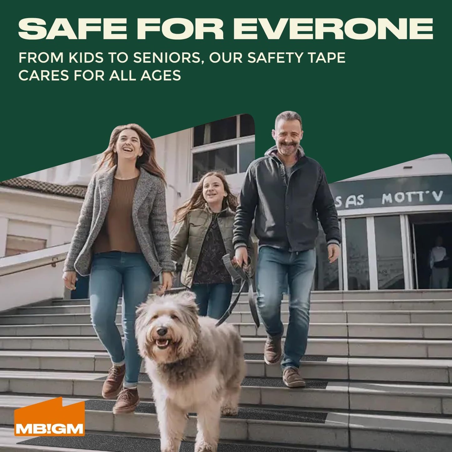 8-Pack 24" X 6" Pre-Cut Stair Treads 80 Grit Non-Slip Outdoor Tape Black Heavy Duty anti Slip Traction Adhesive Strips for Staircase Deck - Non Slip Outdoor Stair Treads anti Slip Stair Strips