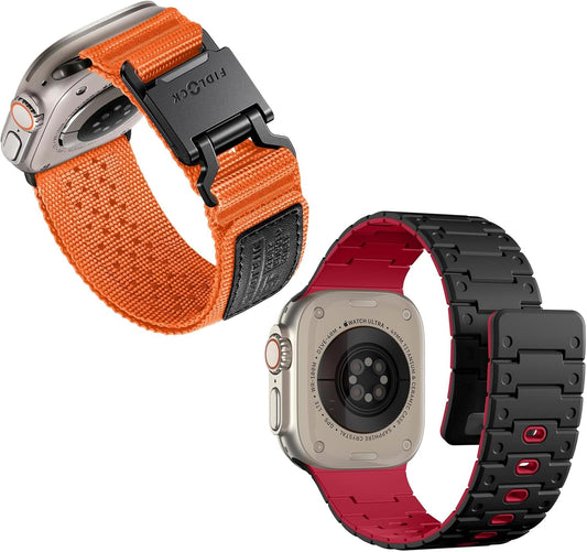 R-Nylon Fidlock Magnetic Buckle Band and Magnetic Watchband Compatible with Apple Watch Ultra Band/Apple Watch Ultra 2 Band - Durablebands for Iwatch Series 10 46Mm, 9/8/7 45Mm, SE/6/5/4 44M