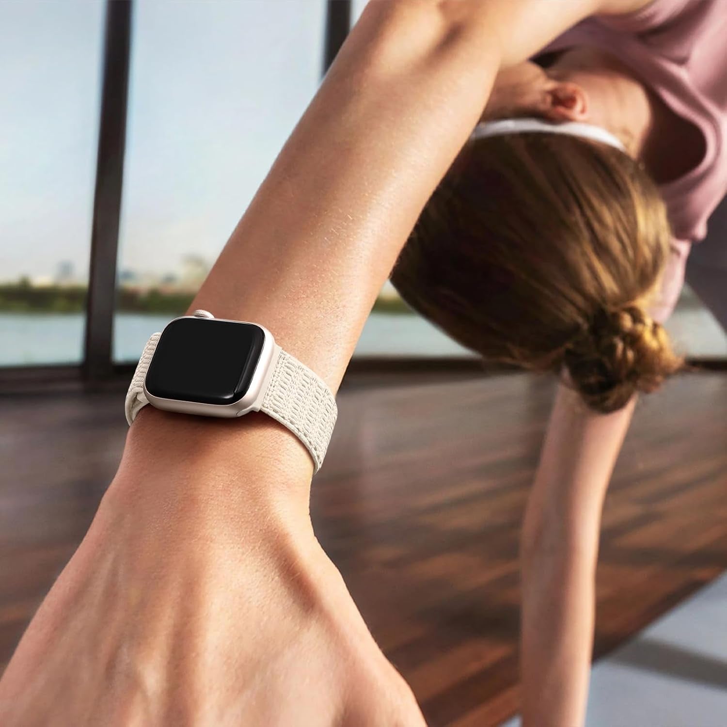 Braided Solo Loop Compatible with Apple Watch Bands 40Mm 41Mm 38Mm 42Mm 44Mm 45Mm 49Mm for Women Men, Stretchy Soft Nylon Adjustable Sport Strap for Iwatch Bands Series 9 8 7 6 5 4 3 SE Ultra 2