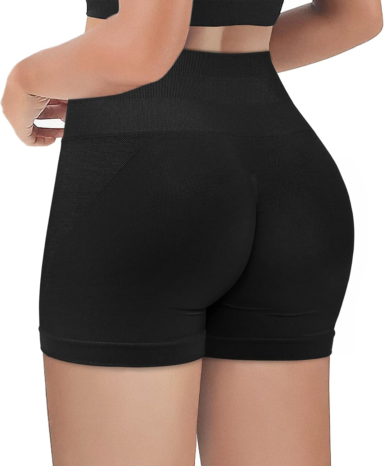 Womens Biker Shorts High Waist Seamless Scrunch Butt Lifting Gym Workout Yoga Athletic Shorts