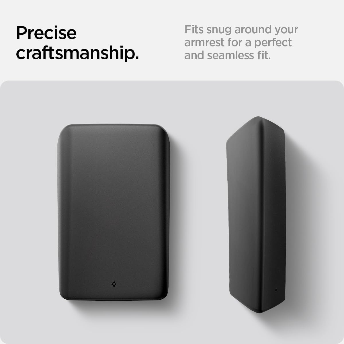 Center Console Non-Slip Armrest Cover Designed for Tesla Model 3 2024 Refresh (Highland) with EZ Snap on Instant Install - Black