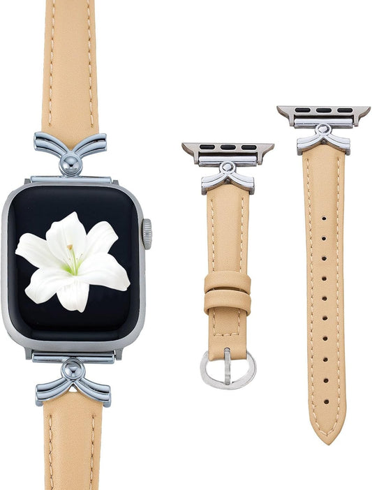 Leather Band Compatible with Apple Watch 38Mm 40Mm 41Mm 42Mm 44Mm 45Mm 49Mm Ultra, Replacement Handmade Leather Strap for Iwatch