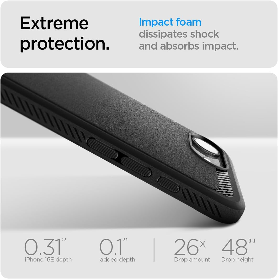 for Iphone 16E Case, Rugged Armor Magfit [Compatible with Magsafe Accessories] [Military-Grade Protection] - Matte Black