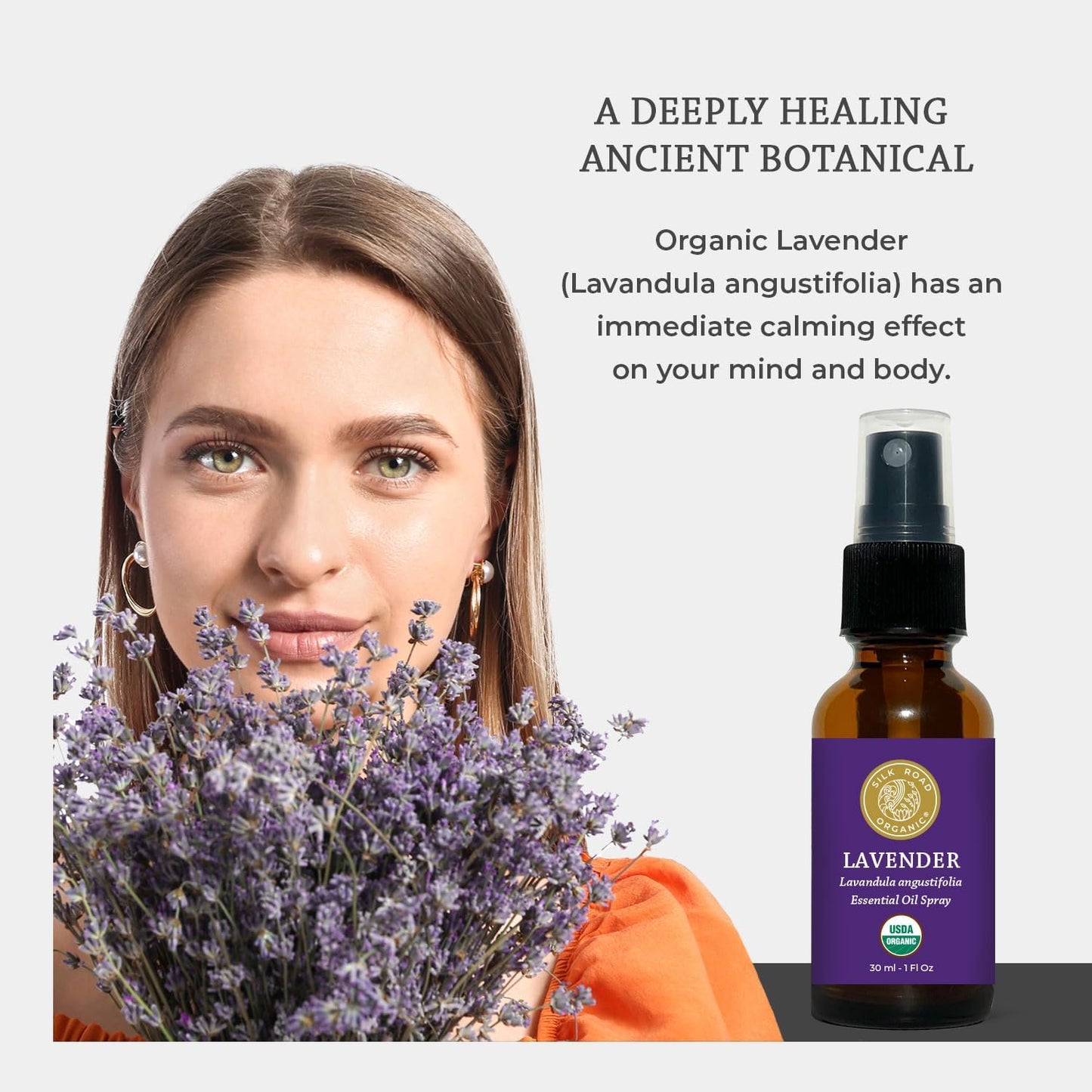 Organic Lavender Essential Oil Spray, Lavandula Angustifolia, 100% Pure USDA Certified Aromatherapy for Calming, Relaxation & Skin – 1 Oz Spray by  - Always Pure, Always Organic TLBH