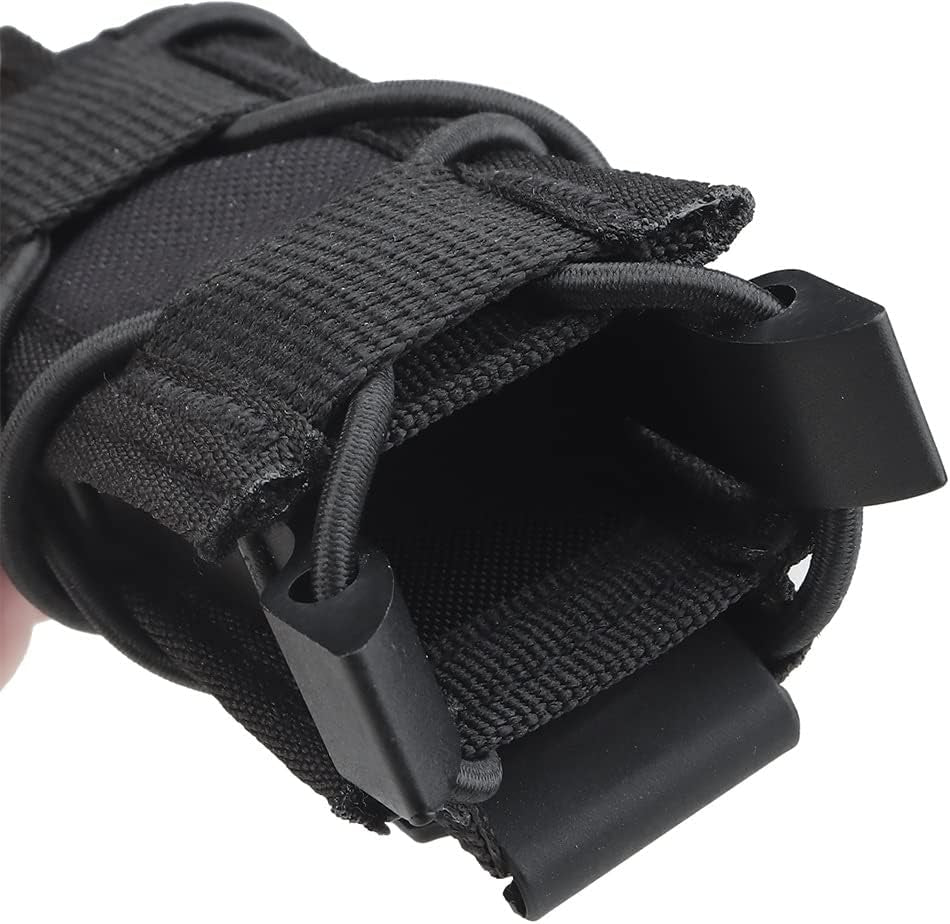 Tactical Magazine Pouch 9Mm Pistol Single Mag Bag Molle Flashlight Pouch Torch Holder Hunting Knife Holster Shooting Airsoft