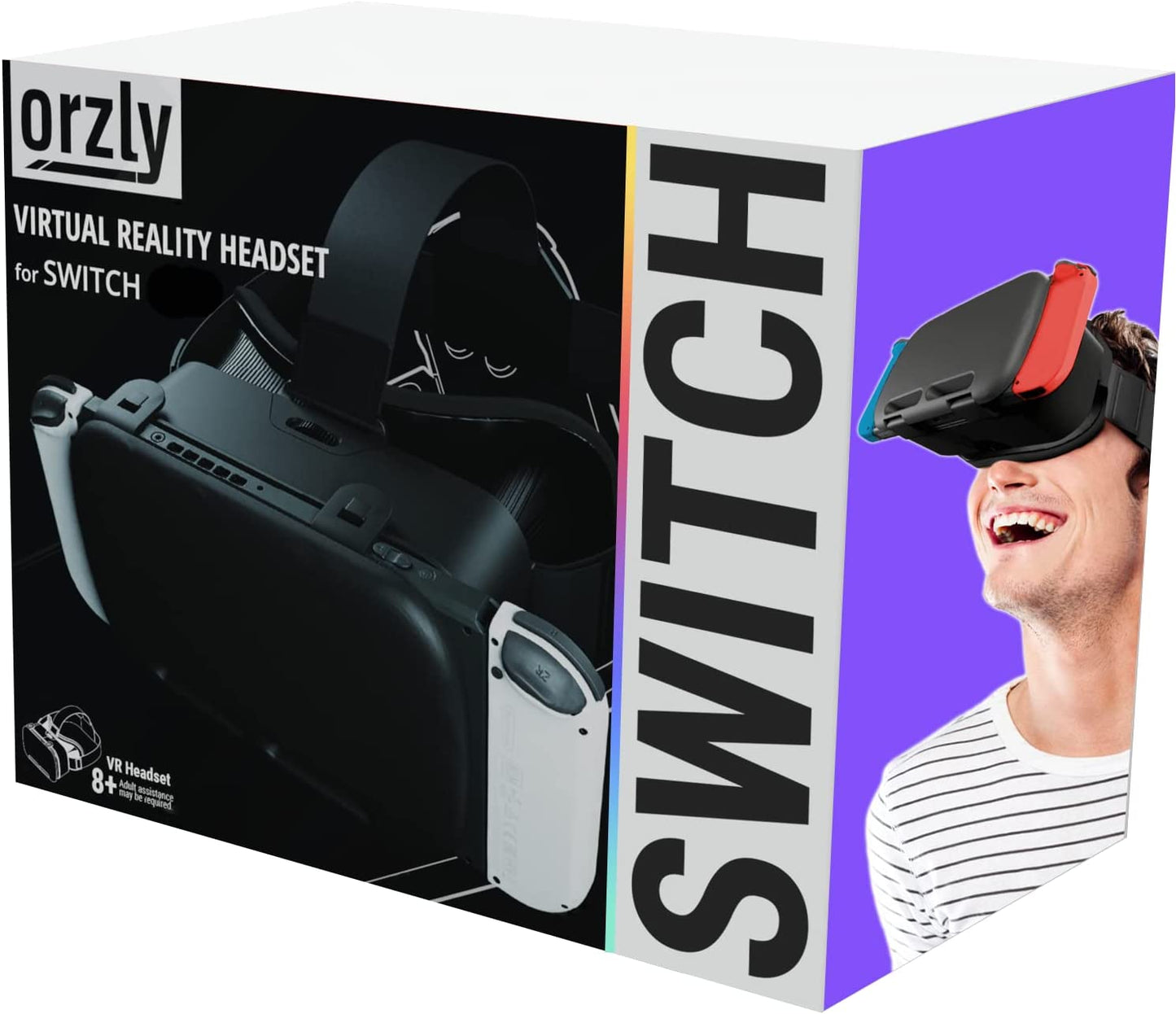 VR Headset Designed for Nintendo Switch & Switch OLED Console with Adjustable Lens for a Virtual Reality Gaming Experience and for Labo VR - Black - Gift Boxed Edition