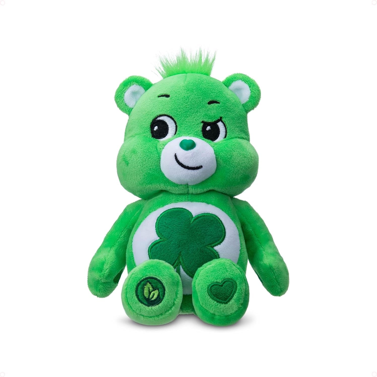 Care Bears | Good Luck Bear 22Cm Bean Plush | Collectable Cute Plush Toy, Cuddly Toys for Children, Soft Toys for Girls and Boys, Cute Teddies Suitable for Girls and Boys Ages 4+ |  22045 UK