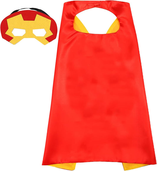 Halloween Capes and Mask for Kids 4-10 Year Double Side Cape Costume Cosplay Dress up Kids Cape Toy for Boys