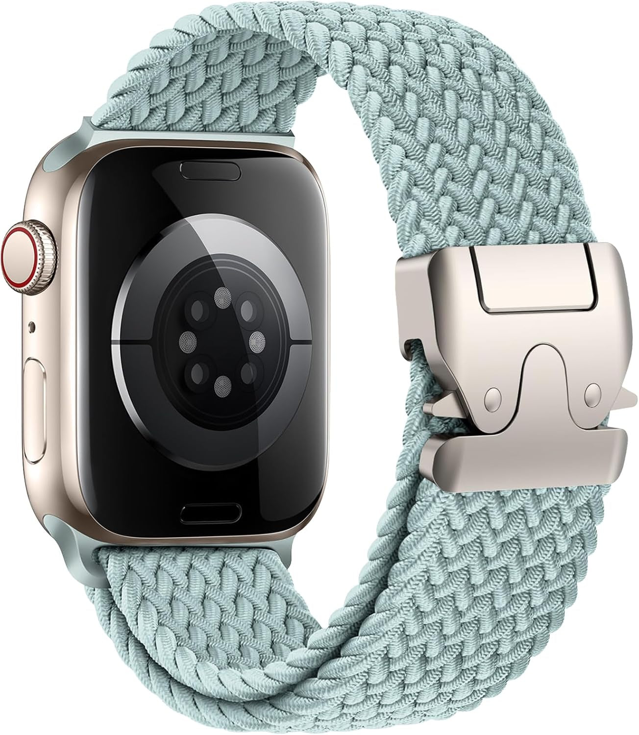 Braided Solo Loop for Apple Watch Ultra/2 Bands 49Mm 46Mm 45Mm 44Mm 42Mm Men/Women,Parachute Buckle Stretchy Elastic Nylon Sport Strap Wristband for Iwatch Bands Series 10 9 8 7 6 5 4 3 SE/2