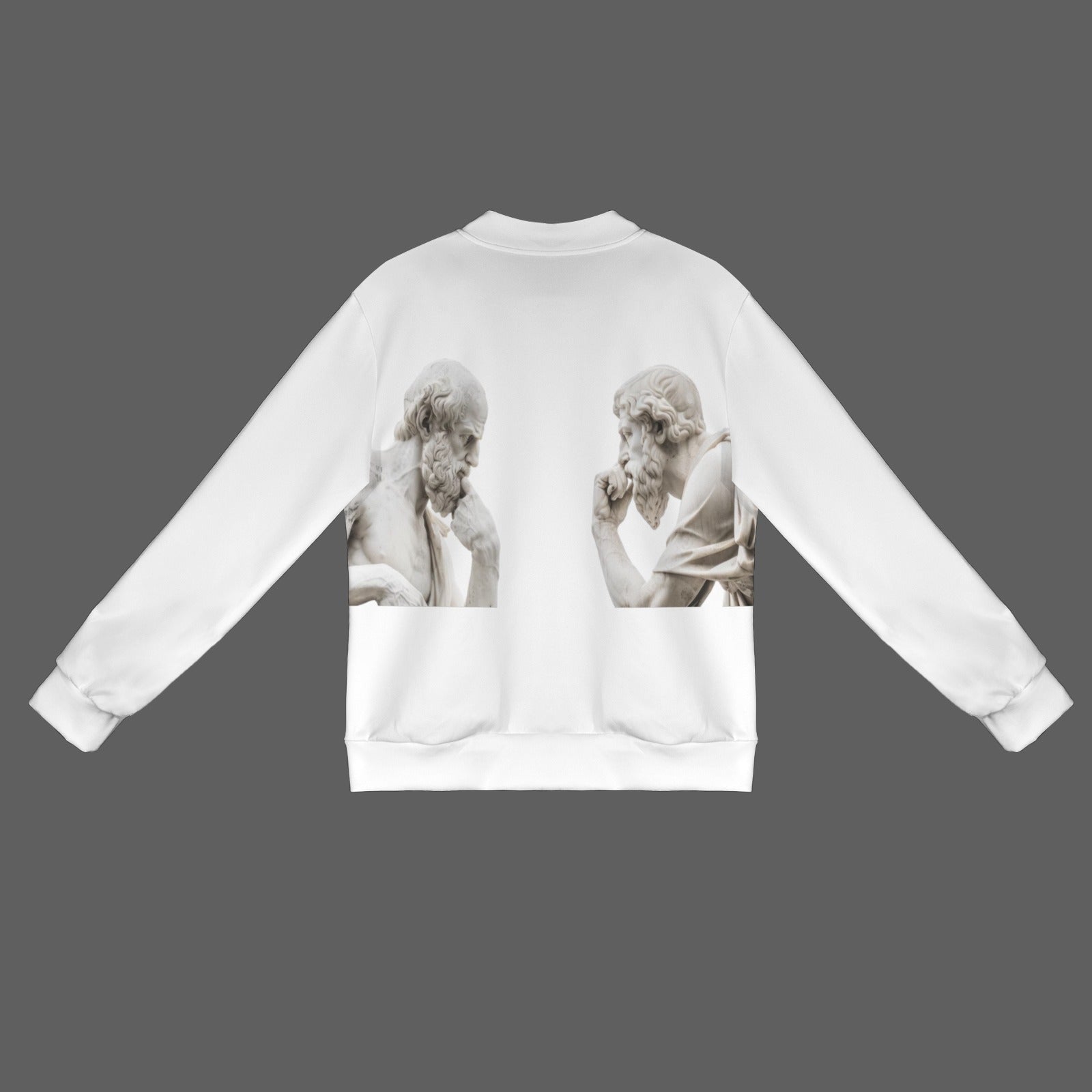 marble statue philosophers isolated