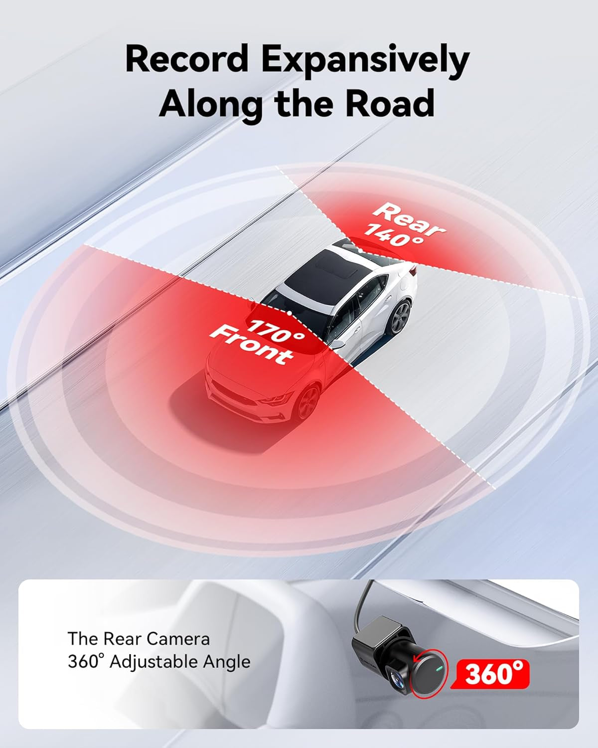 Dash Cam Front Rear, 4K/2.5K Full HD Dash Camera for Cars, Included 32GB Card, Built-In Wi-Fi GPS, 3.16” IPS Screen, Night Vision, 170°Wide Angle, WDR, 24H Parking Mode