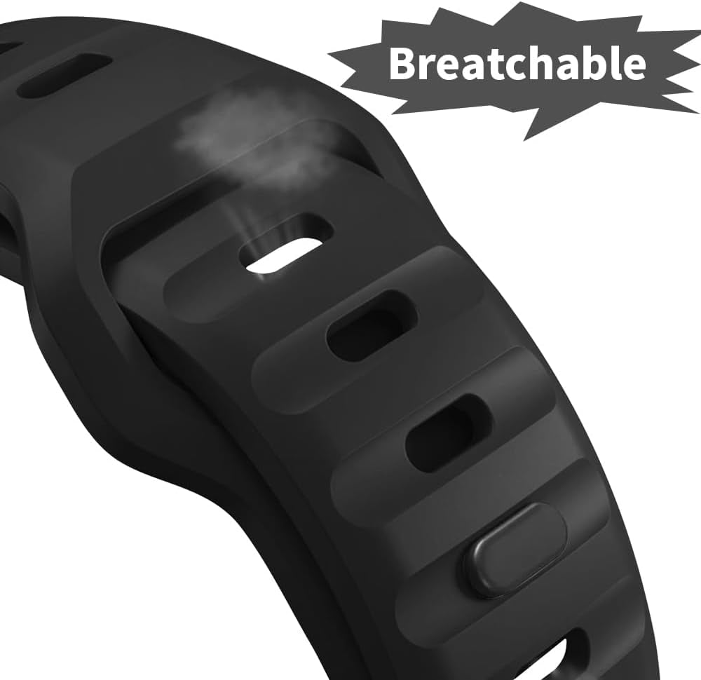 Sport Band Compatible with Apple Watch Bands 49Mm 46Mm 45Mm 44Mm 42Mm 41Mm 40Mm 38Mm for Men Women, Soft Silicone Apple Watch Ultra Band for Apple Watch Series 10 9 8 7 6 5 4 3 2 1 SE Ultra/Ultra 2