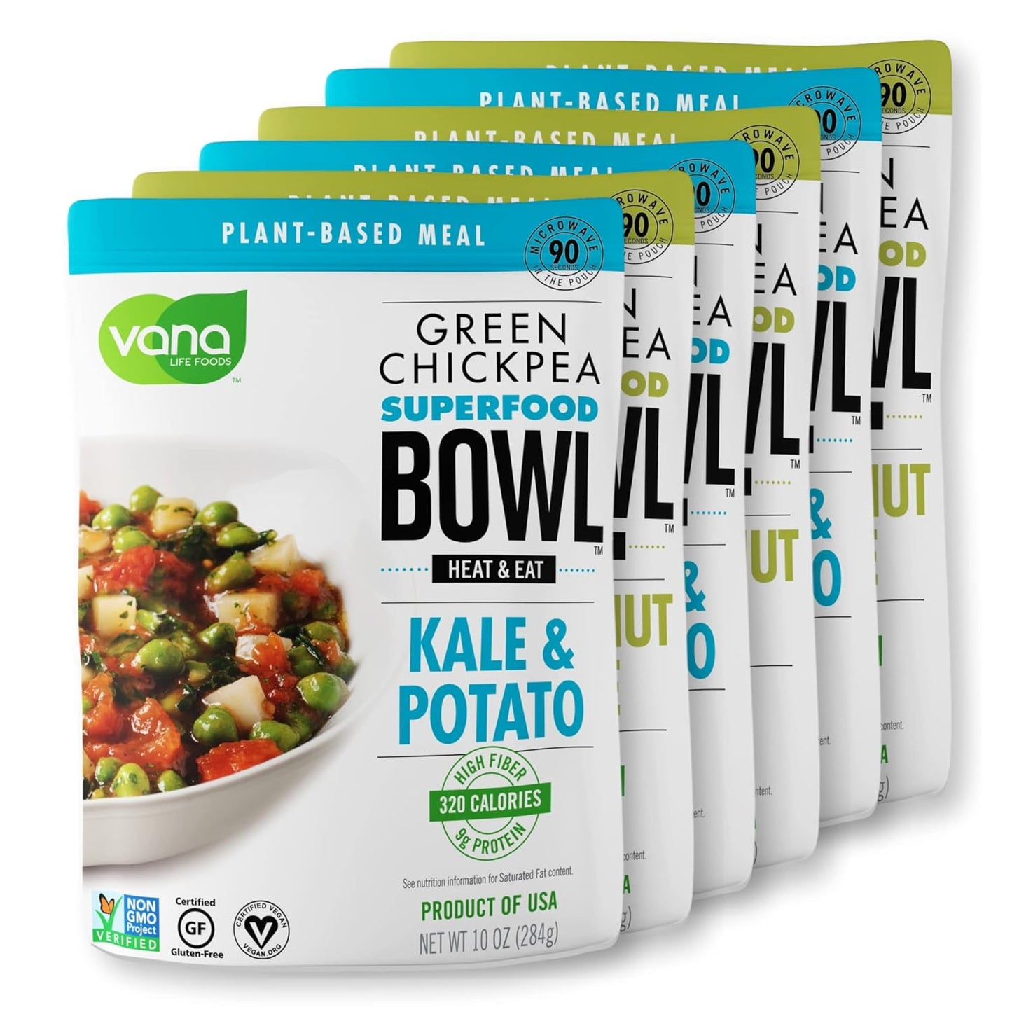 Life'S Foods Plant Based Ready Meal - Green Chickpea Superfood Bowl Heat and Eat Microwaved Cooked Bowl | Product of the USA (Chipotle & Black Bean, Pack of 6)