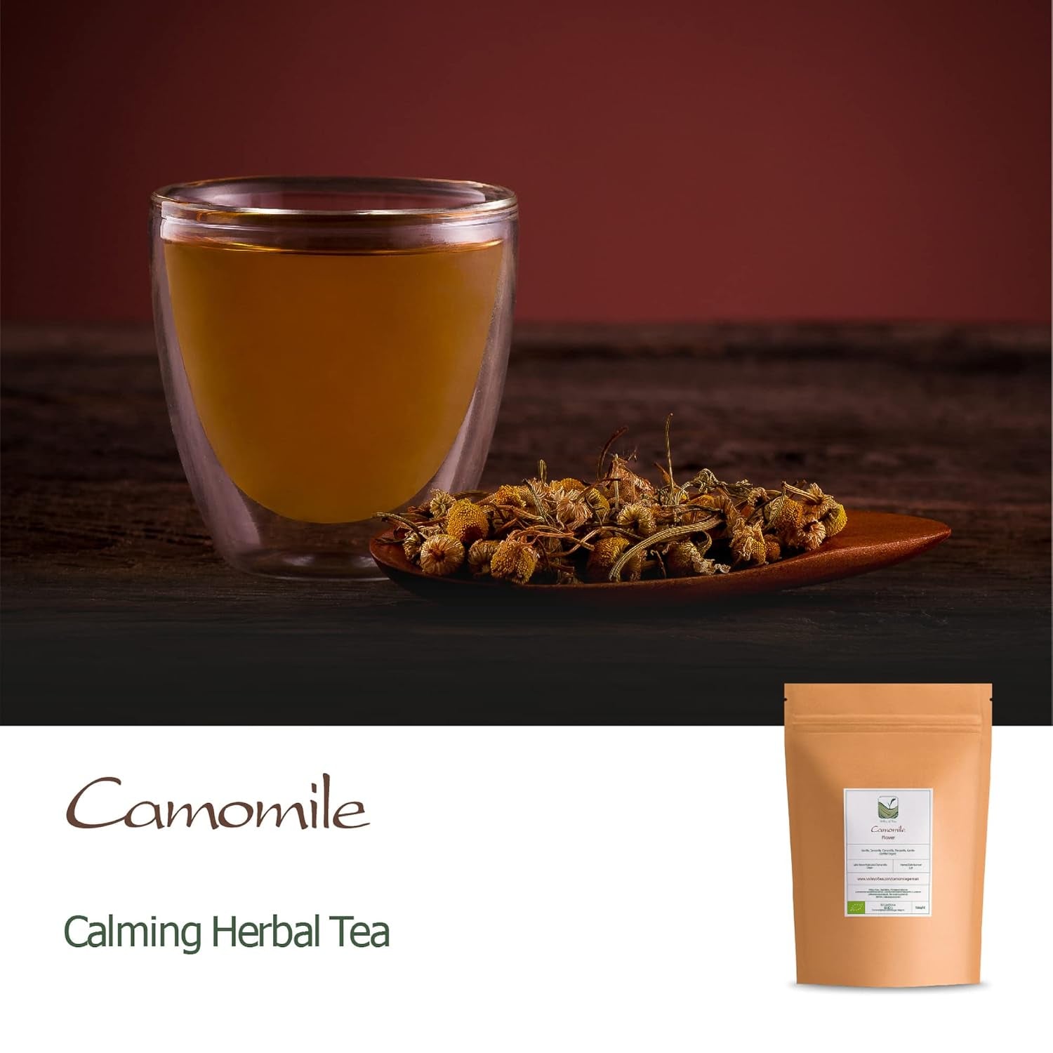 Chamomile Flowers Organic Herbal Tea - Soothing and Relaxing - Wild Matricaria Chamomile - Cammomile Chamomile Flowers Chanomille Chanile Chamoline Flowers Organic Camomile Flower Chammomile TLBH