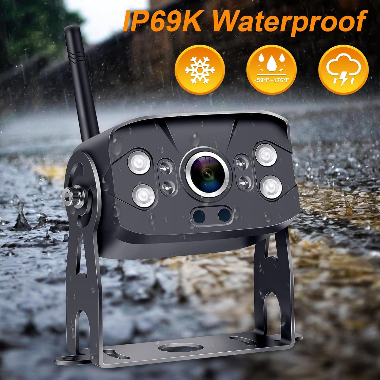 RV Backup Camera Wireless Plug and Play: Pre-Wired for Furrion System Recording Wide View Rear View Camera Clear Night Vision HD 1080P 7'' Touch Key Monitor for Trailer Camper Motorhome  Y27-N TRUCK DRIVER