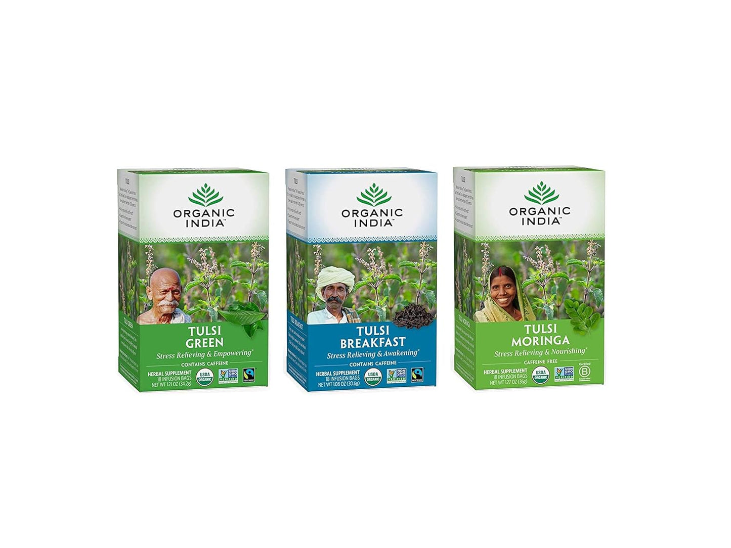 Calming Tulsi Ashwagandha Herbal Tea - Holy Basil Tea with Ashwagandha Root, Supports Restful Sleep - Adaptogen, Vegan, USDA Certified Organic, Non-Gmo - 18 Infusion Bags, 3 Pack TLBH