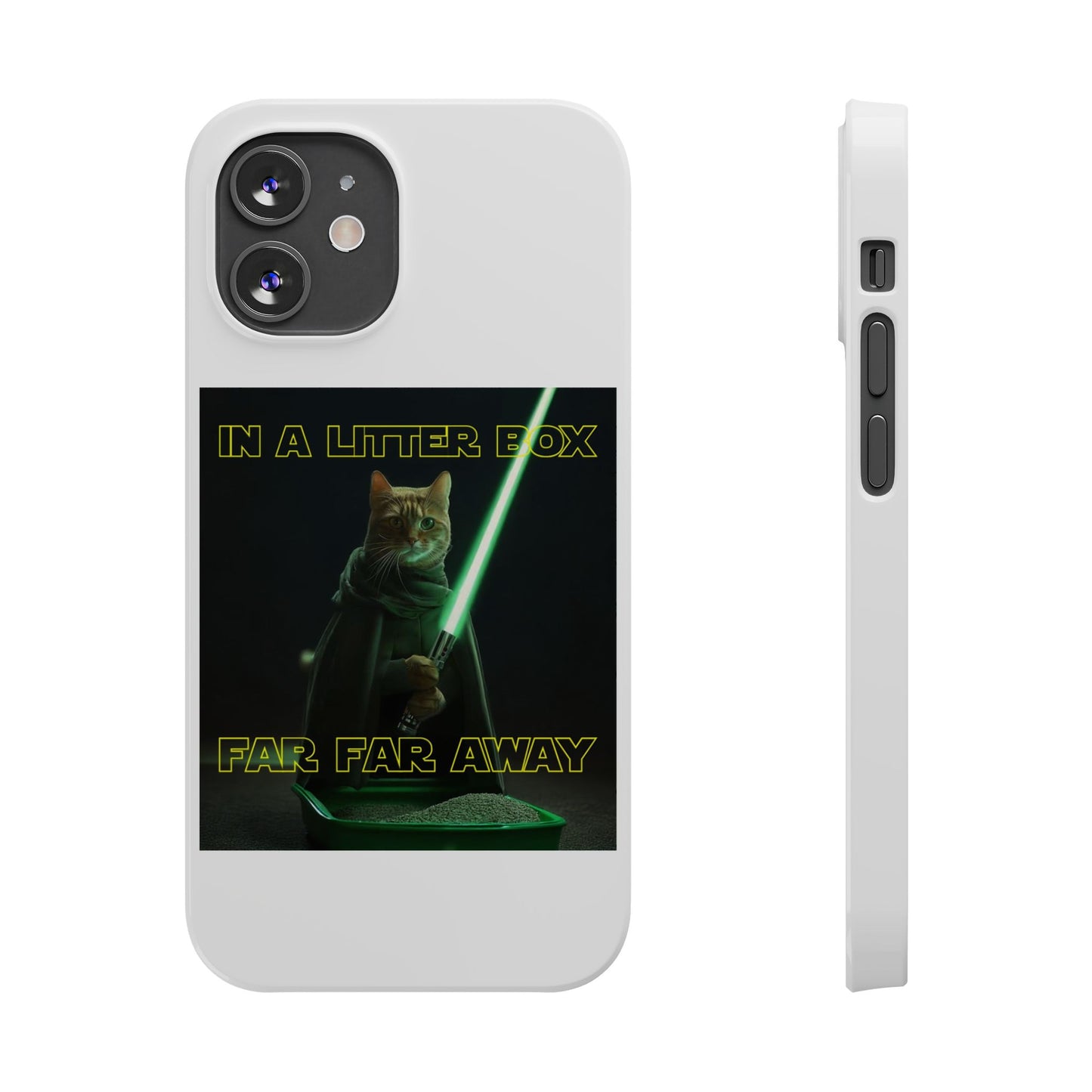 STAR WARS CAT IN A LITTER BOX FAR FAR AWAY  Slim Phone Cases
