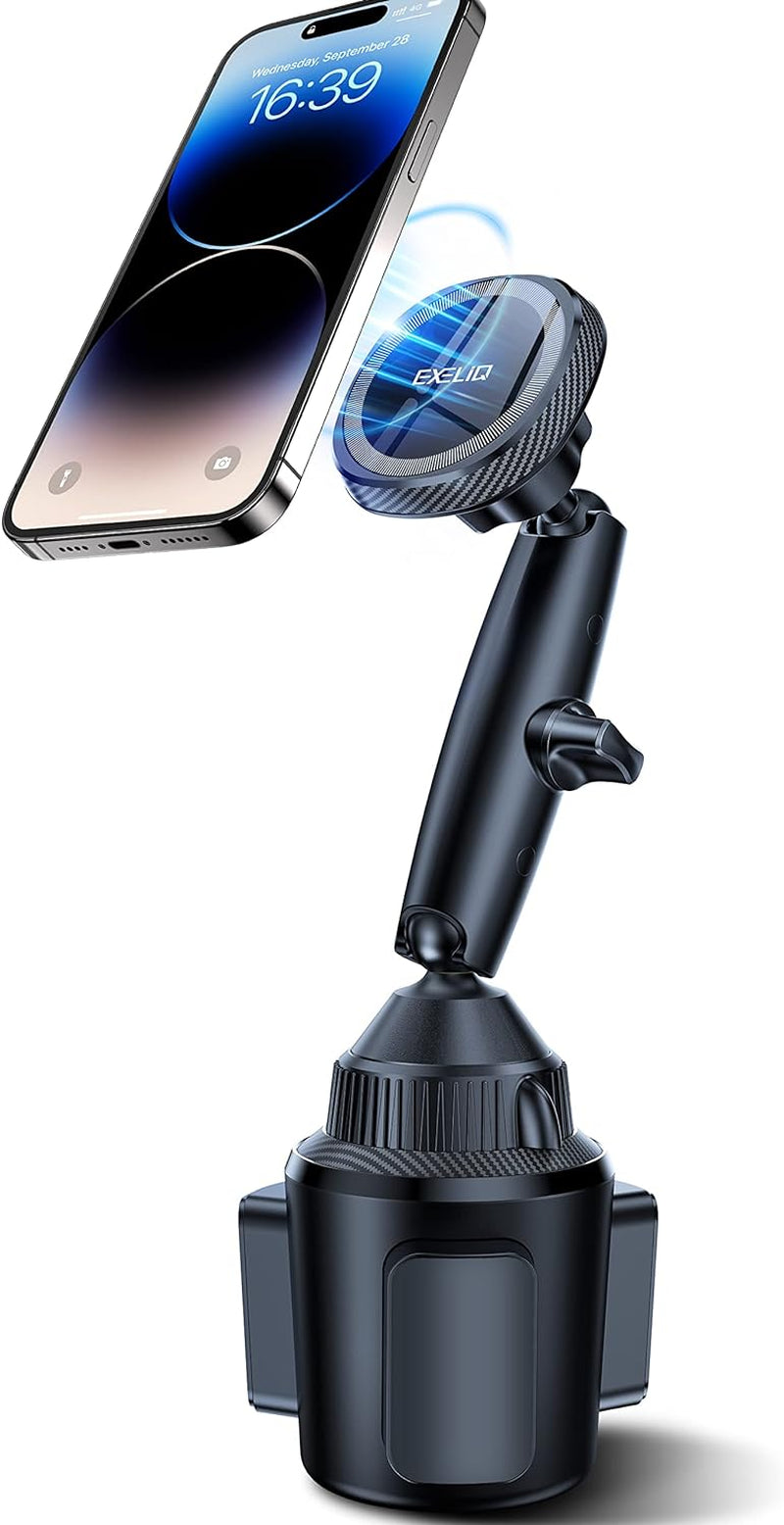 Magnetic Cup Holder Phone Mount for Magsafe, [Powerful Magnet] Flexible Tri-Pivot Cup Phone Holder for Car, Tesla, Truck, Suvs, Compatible with Iphone 16 15 14 13 12, Samsung and All Phones