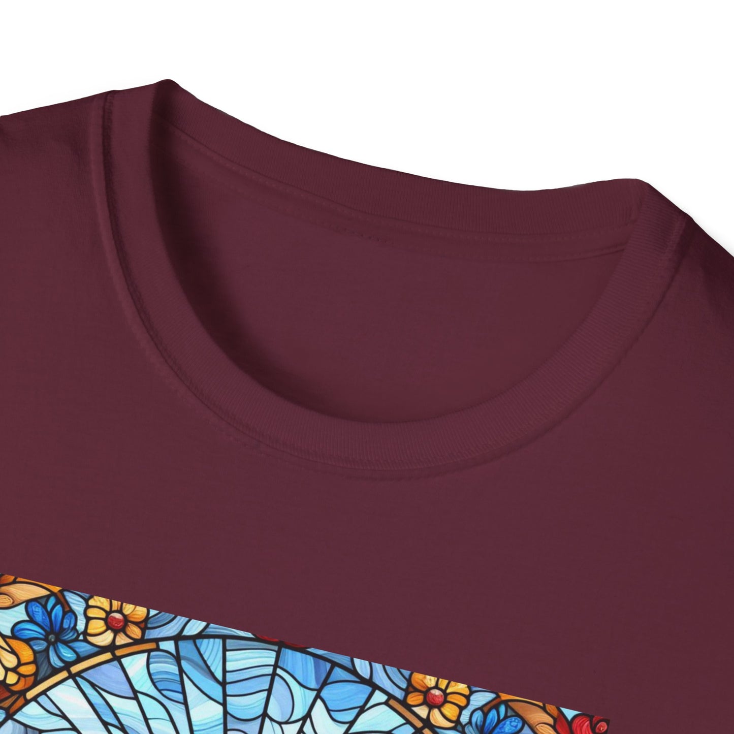 Dachshund Stained Glass Unisex Softstyle T-Shirt