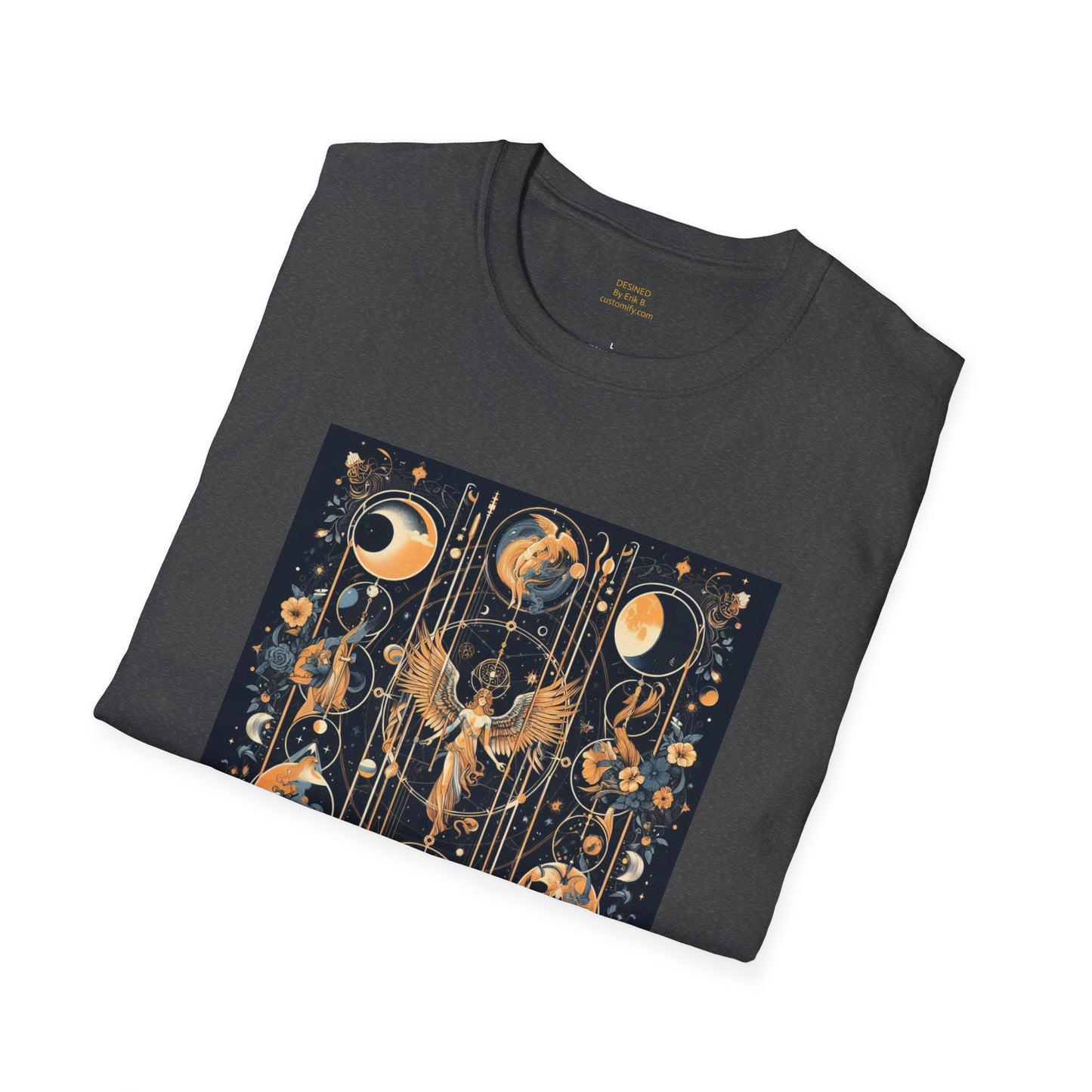 Celestial tarot design By Erik B. Unisex Softstyle T-Shirt