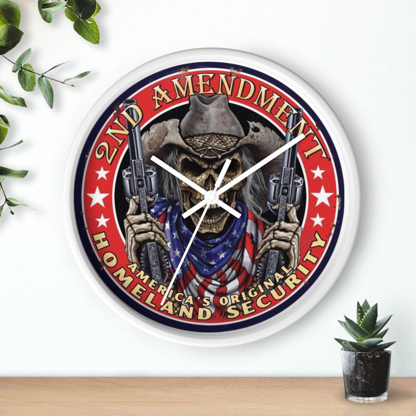 2nd Amendment AMERICA'S ORIGINAL HOMELAND SECURITY Wall Clock