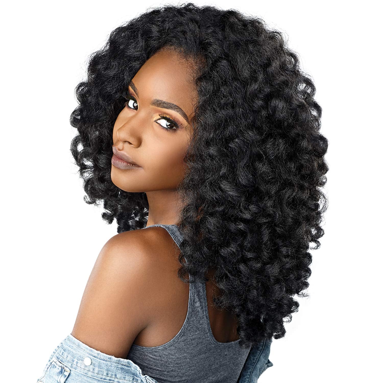 Ckco Halfwig - Synthetic Instant Weave Full Wig Style CURLS KINKS and CO Half Wig - MONEY MAKER (F4/30)