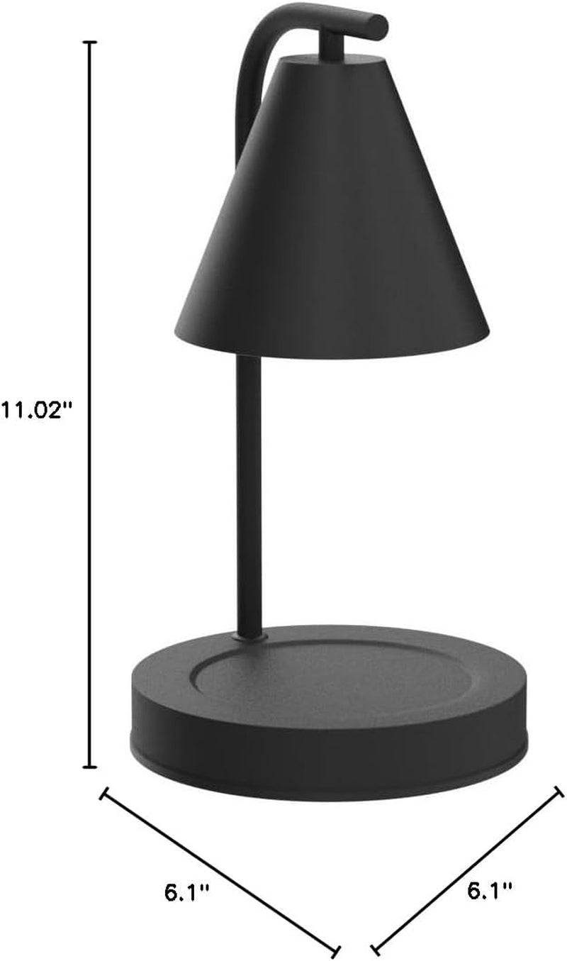 Candle Warmer Lamp, Electric Candle Lamp Warmer Gifts for Mom Women House Warming Gifts New Home Bedroom Decor Dimmable Wax Melt Warmer for Scented Wax with 2 Bulbs, Jar Candles (Black)