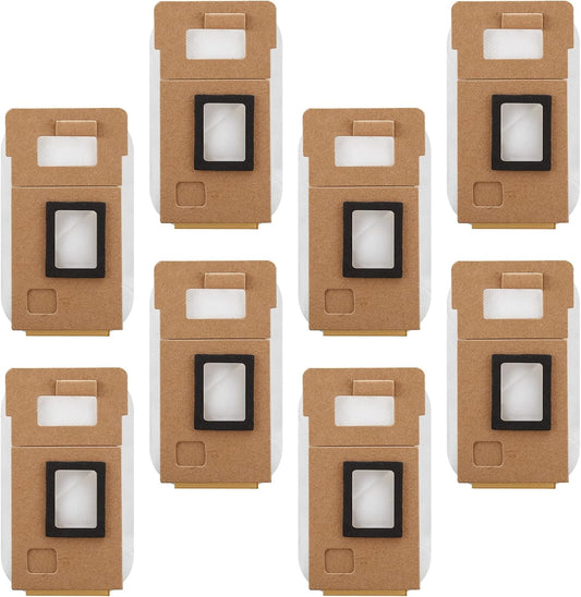 Dust Bag for Roborock S7 / S7+ Vacuum Cleaner Auto-Empty Dock, 3L Large Capacity Replacement Bag for Xiaomi Roborock S7 / S7+ Source Factory Accessory Set (8 PACK)