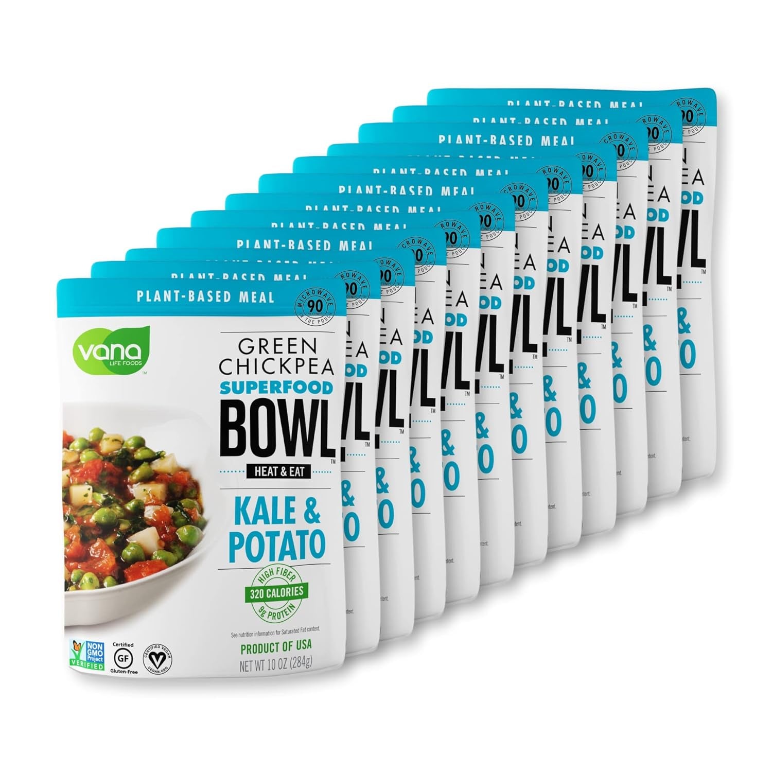Life'S Foods Plant Based Ready Meal - Green Chickpea Superfood Bowl Heat and Eat Microwaved Cooked Bowl | Product of the USA (Chipotle & Black Bean, Pack of 6)