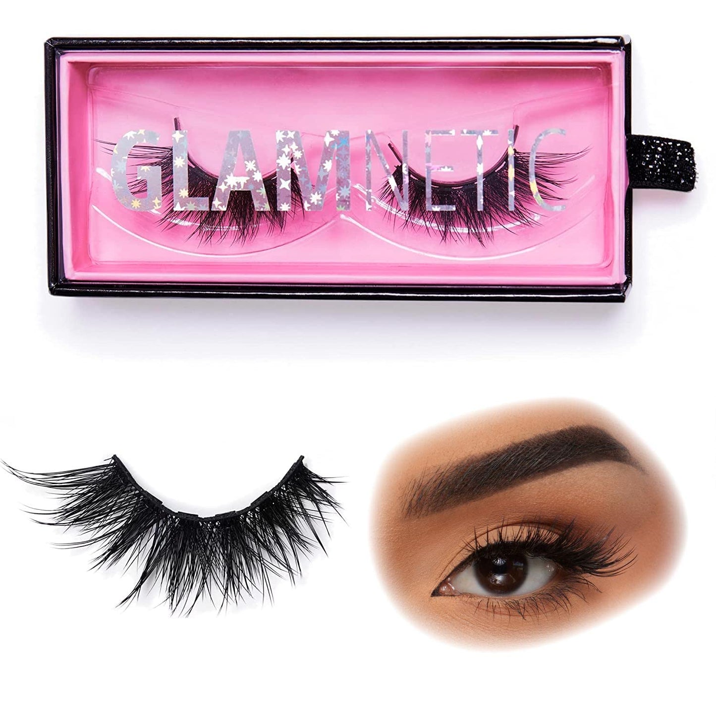 Magnetic Eyelashes - Virgo | Short Magnetic Lashes, 60 Wears Reusable Faux Mink Lashes Natural Look - 1 Pair