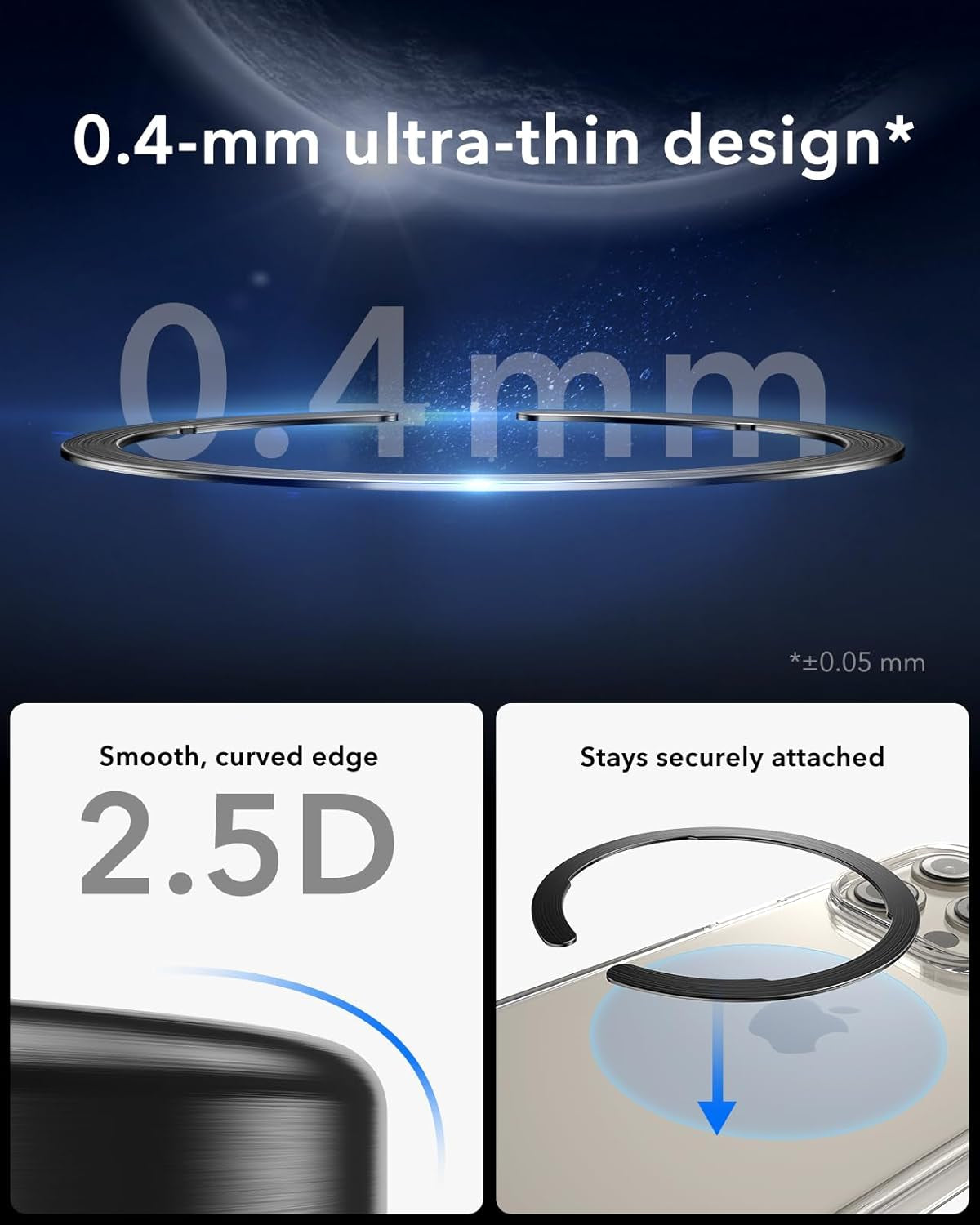 for Magsafe Ring, Ultra-Thin(0.4Mm) for Magsafe Sticker,6 Pack Universal Magnetic Wireless Charger Conversion Kit for Iphone 16/16E/15/14/13/12, Galaxy S24/S23, Magsafe Accessories, Black & Silver