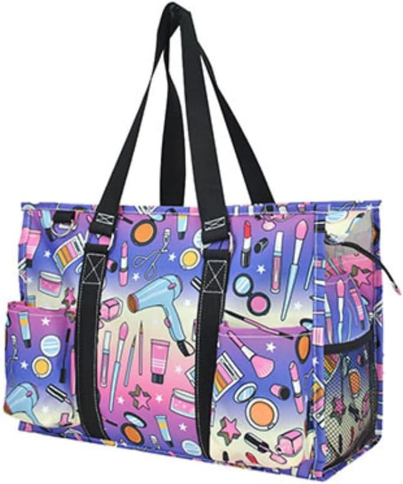 Utility Water Resistant Tote Bag, Top Zipper Closure, Perfect Gifts for Working Women, Nurses, Gym Bag