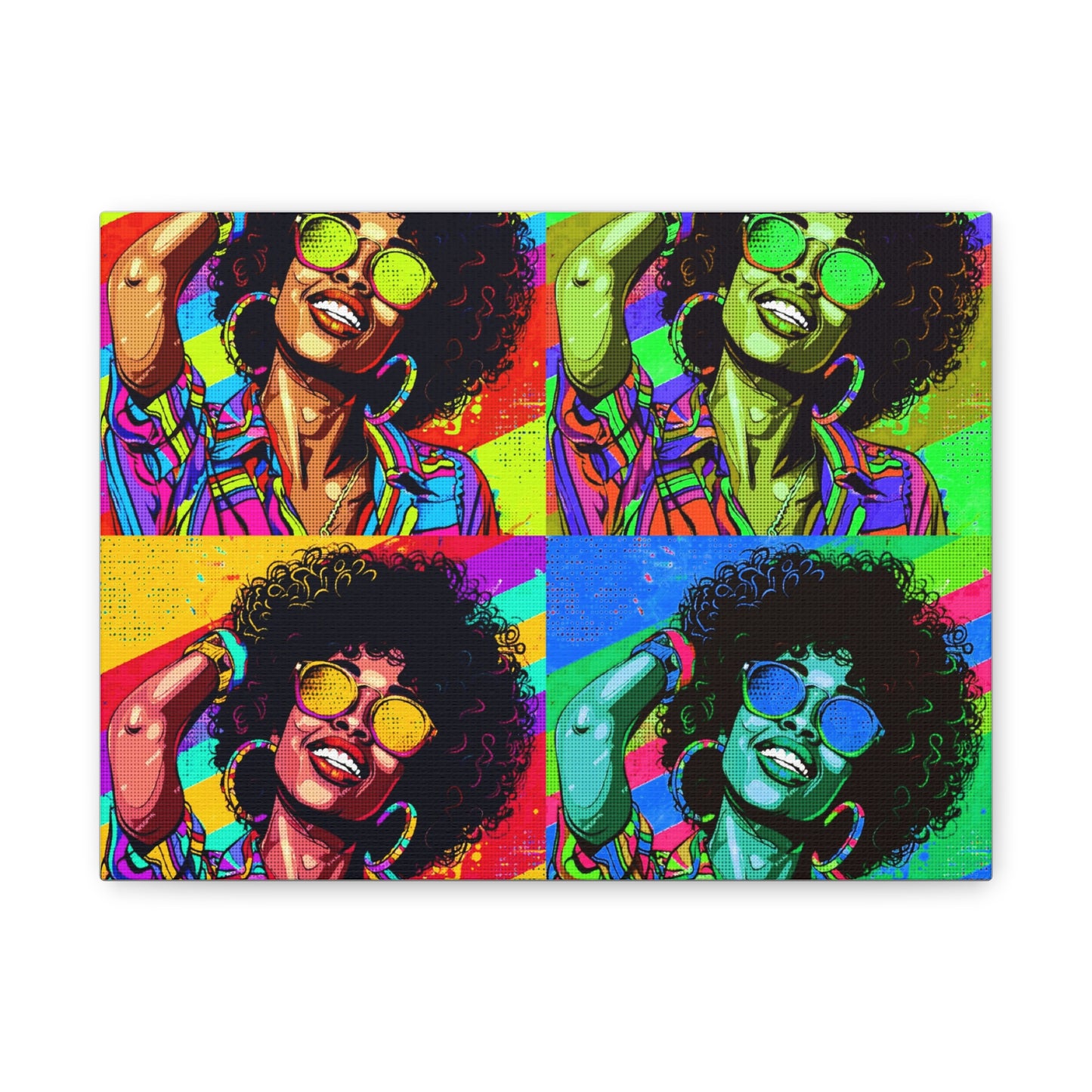 BLACK BEAUTY COLORFULL ANDY WARHOL STYLE Matte Canvas, Stretched, 1.25"