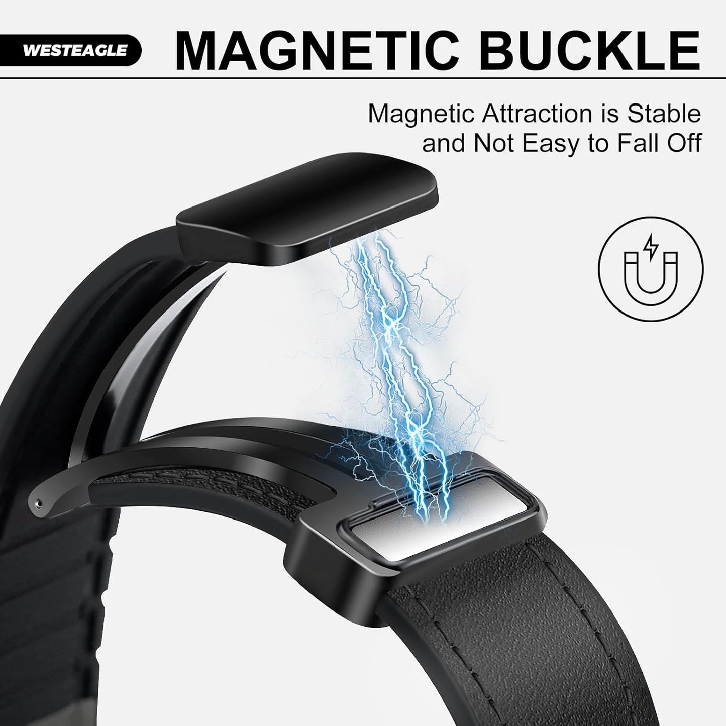 Magnetic Leather Bands Compatible and Rugged Nylon Band with Apple Watch Combination Set