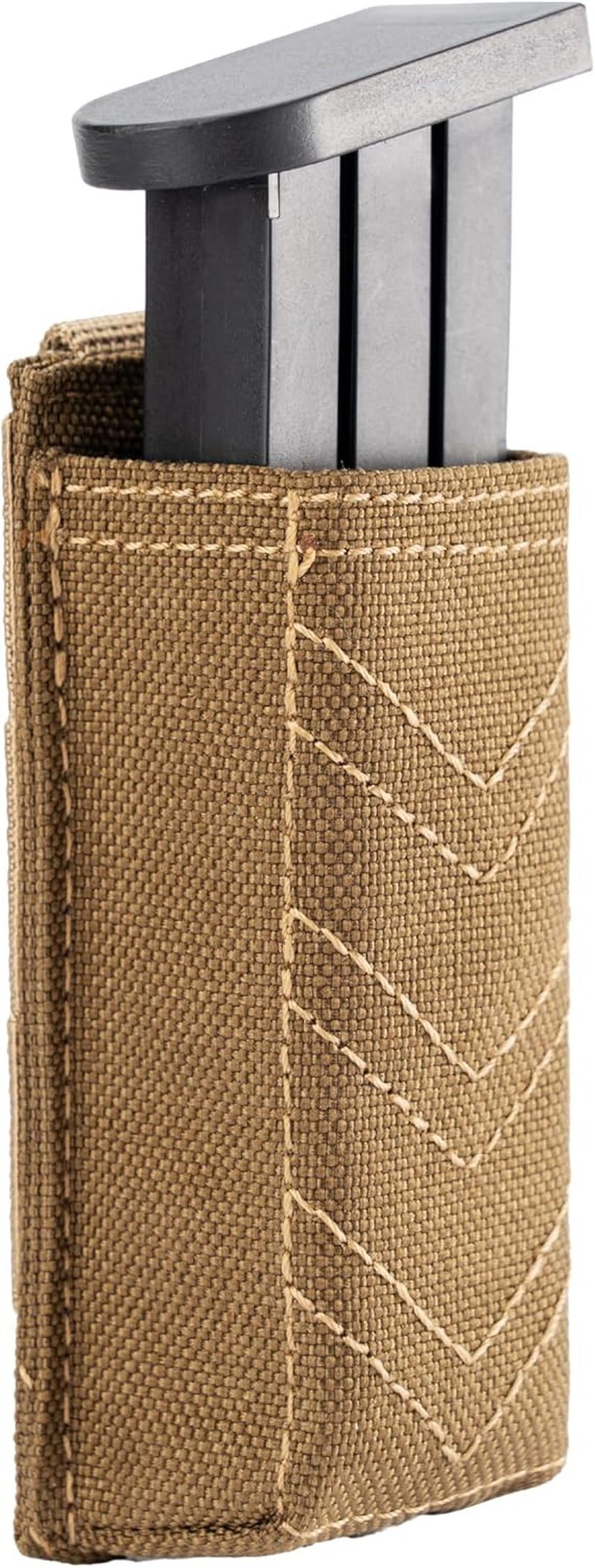 Single/Double Pistol Magazine Pouch W/Belt/Molle Snap Strap 9Mm Mag Holster W/Quick Release Insert Open Top Mag Retention Case Nylon Mag Holder for Battle Belt Duty Vest Chest Rig