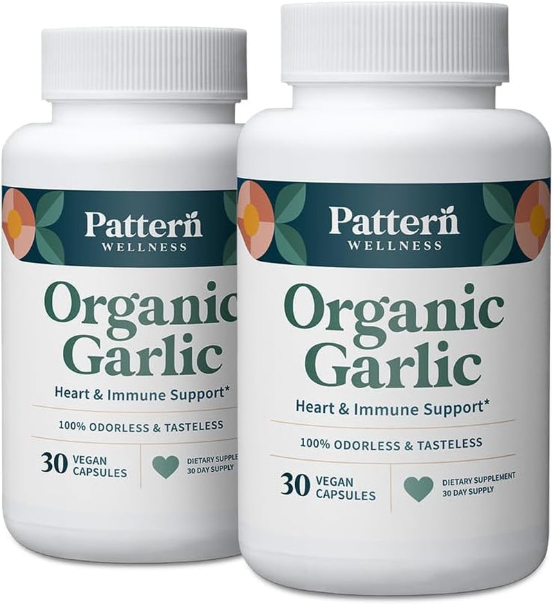 Odorless Organic Garlic - 1000Mg - Healthy Immune, Circulatory & Cardiovascular Support - Happy & Healthy Heart - Non-Gmo & Gluten Free - 30 Vegan Capsules TLBH