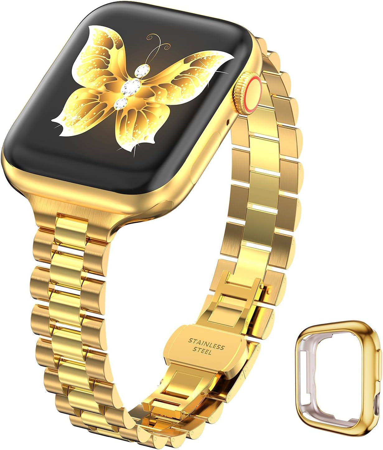 Compatible with Apple Watch Band 38Mm 40Mm 41Mm Women Men, Metal for Iwatch Band Series 9/8/7/6/5/4/3/2/1/SE