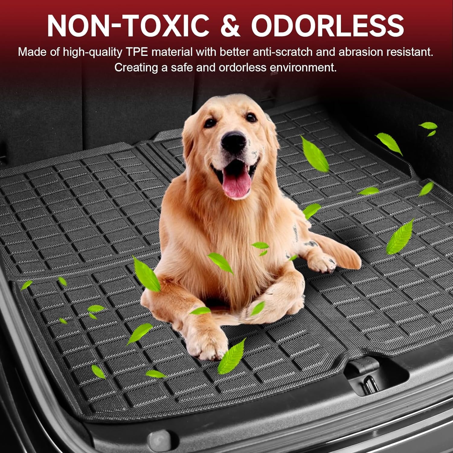 for Tesla Model Y Trunk Mat Cargo Mat 2020-2023 2024, for Tesla Model Y 5-Seater Accessories, All Weather TPE Cargo Trunk Liner, Heavy Duty Non Slip Trunk Protector Custom Fit for Model Y