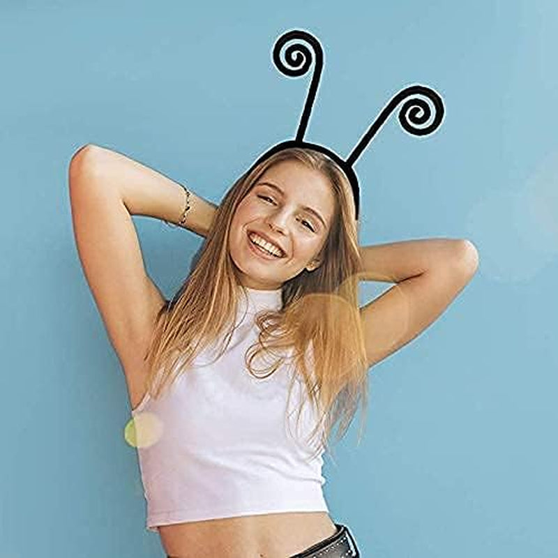 Butterfly Antenna Headband for Girls Women Bug Antenna Headband Black Velvet Headband for Halloween Cosplay Costume Accessory