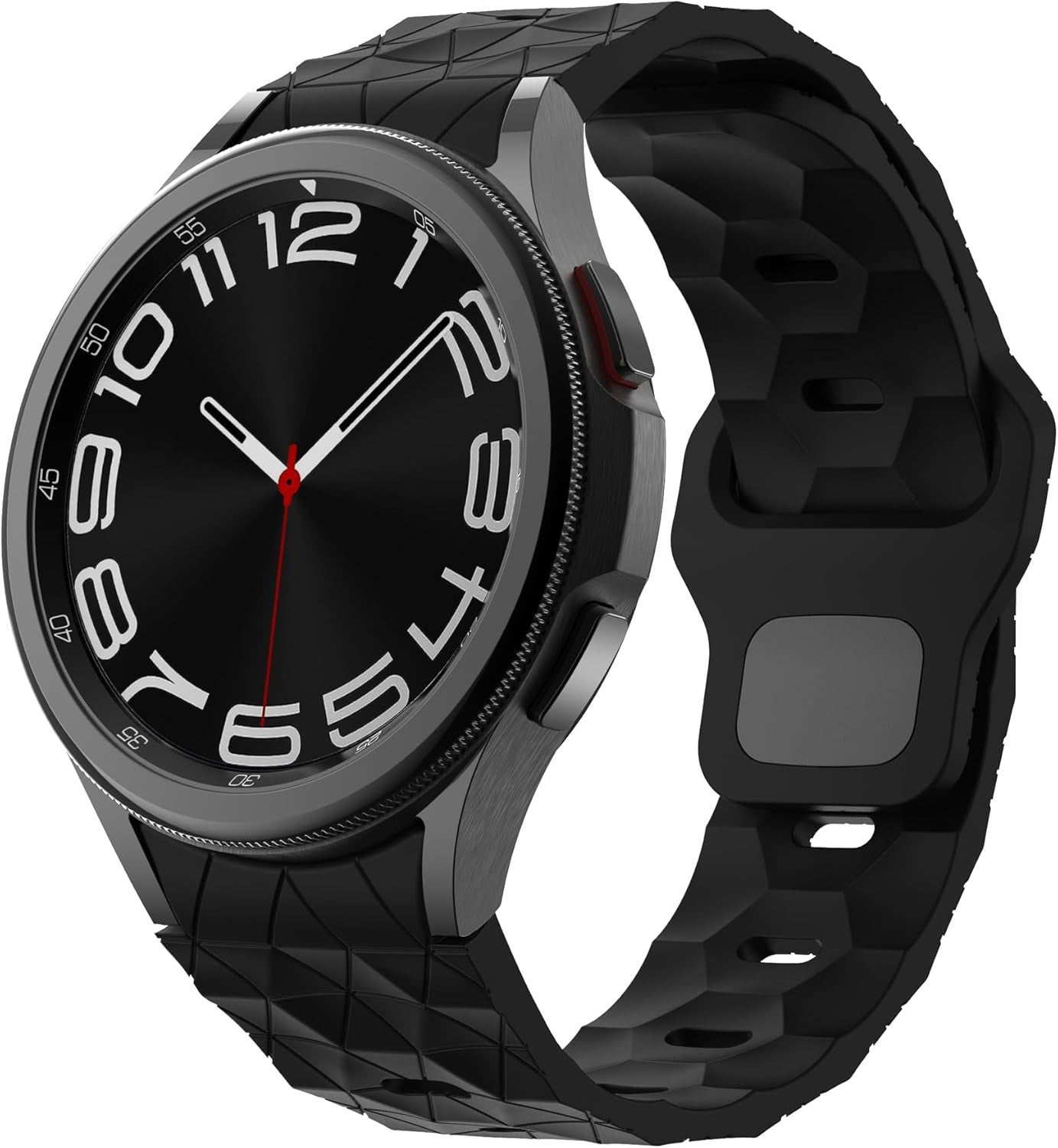 Rugged Band Compatible with Samsung Galaxy Watch 7 6 5 4 Bands 44Mm 40Mm/Galaxy Watch 6 Classic Bands 47Mm 43Mm/Galaxy Watch 5 Pro 45Mm/Watch 4 Classic 46Mm 42Mm, No Gap Silicone Replacement Strap