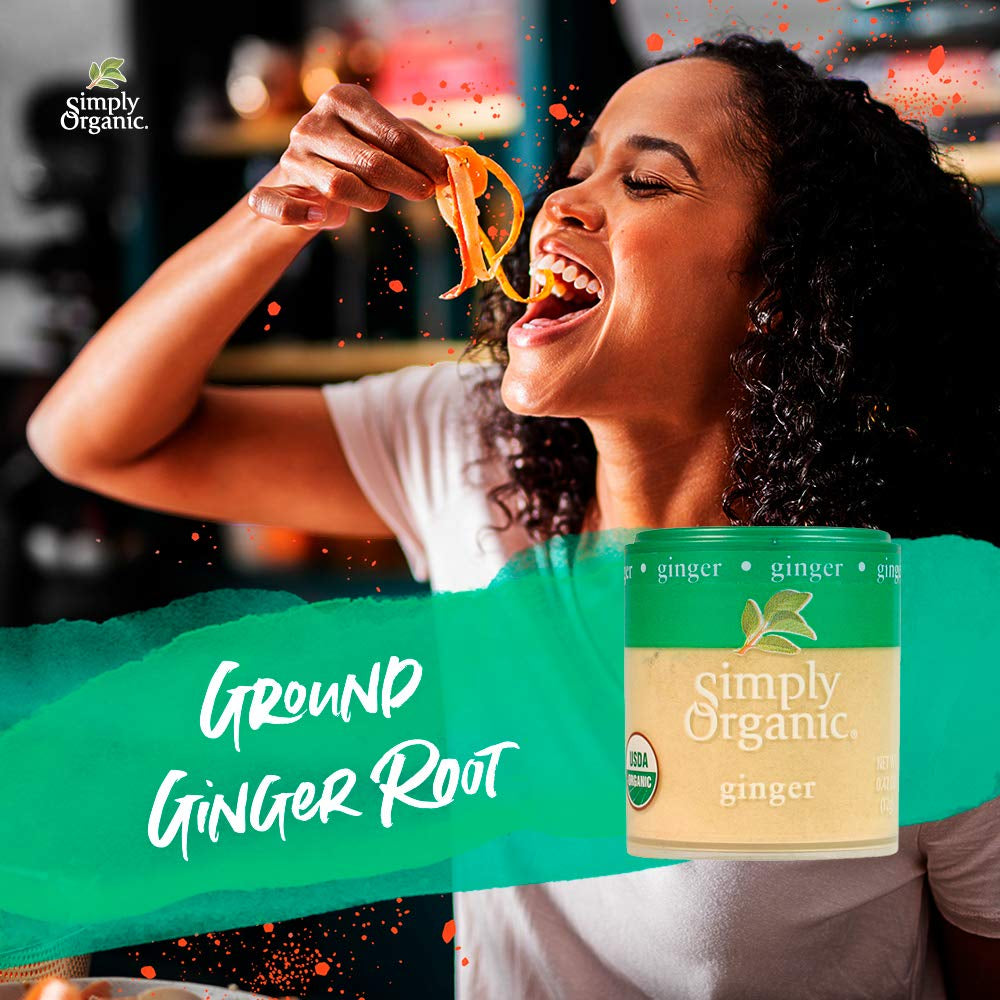 Ground Ginger Root, Certified Organic | 0.42 Oz | Pack of 6 | Zingiber Officinale Roscoe TLBH