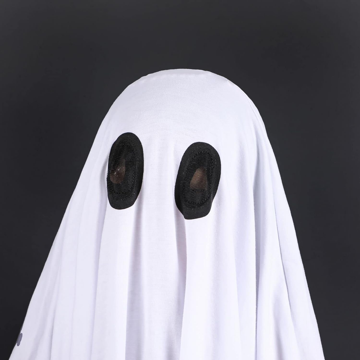 Unisex Kid Ghost Costume Girl Halloween Fancy Dress Cosplay Boy White Boo Ghost Cloak Child Spooky Trick-Or-Treating(White,M)