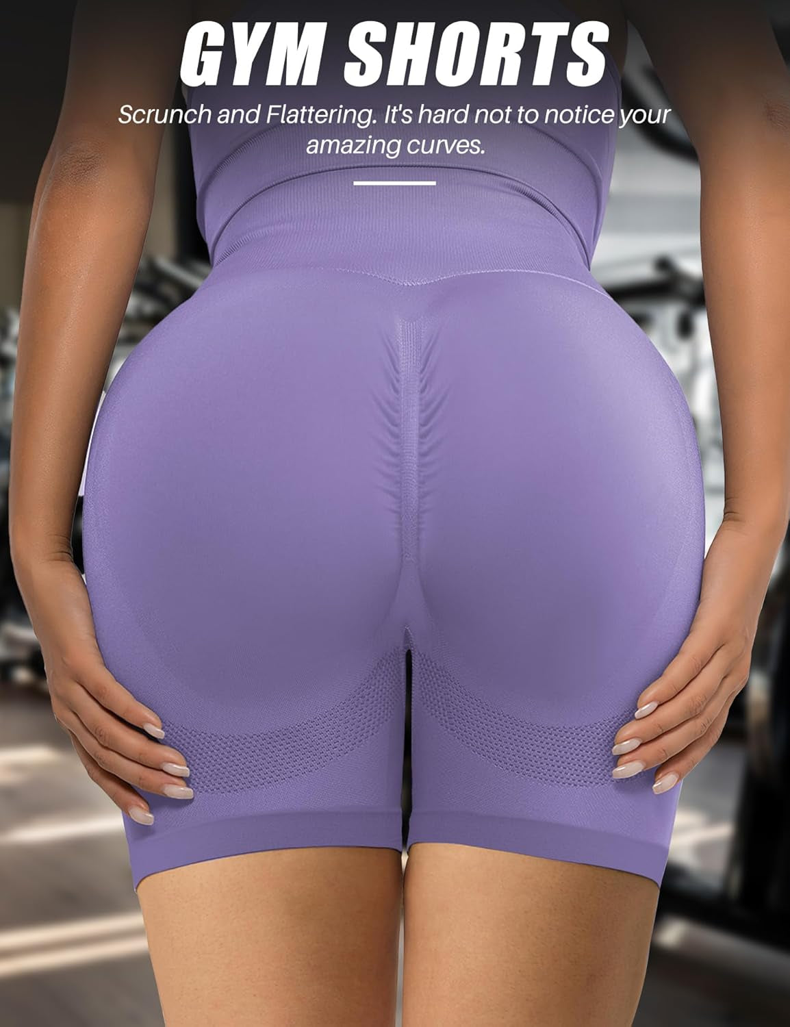 Womens Scrunch Gym Butt Lifting Seamless 5" Shorts Yoga High Waisted Workout Athletic Running Sport Active Booty Shorts