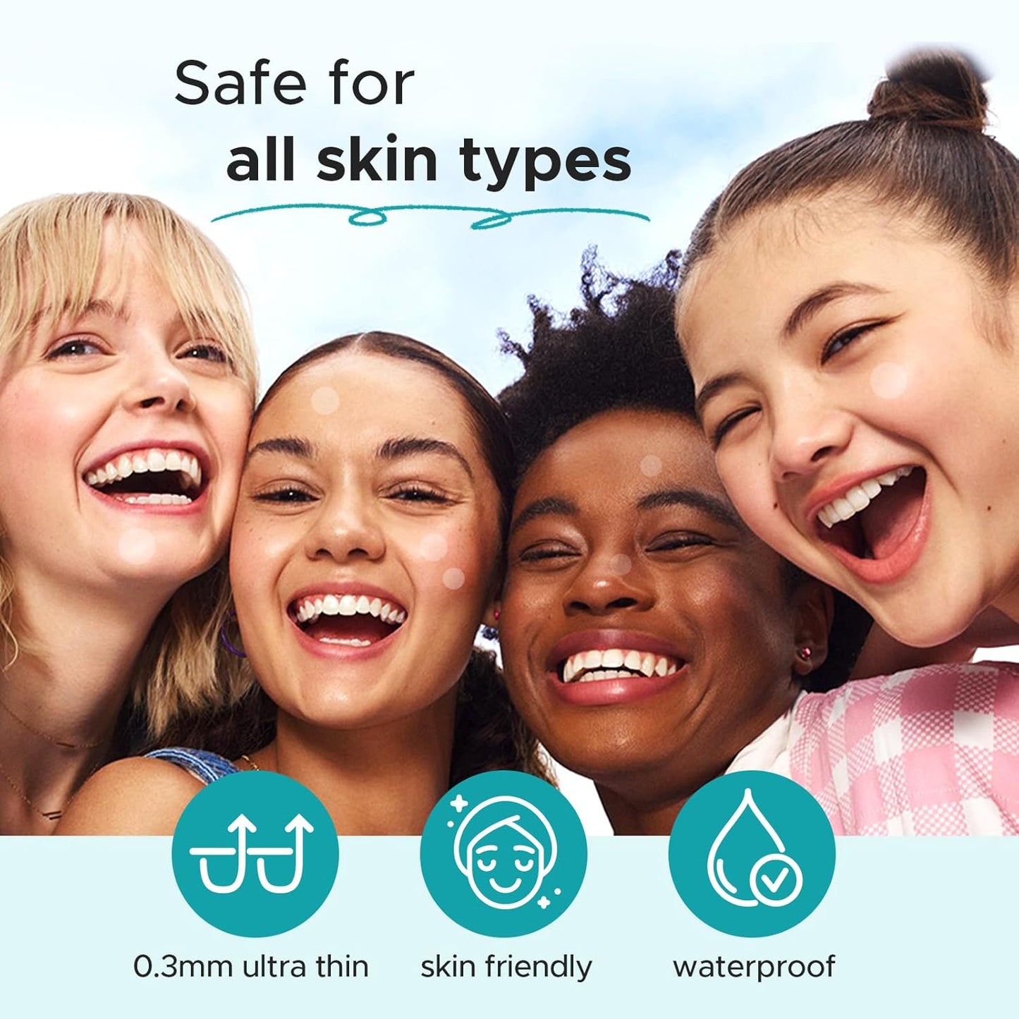 Acne Patch Pimple Patch, 4 Sizes 140 Patches Acne Absorbing Cover Patch, Hydrocolloid Invisible Acne Patches for Face Zit Patch Acne Dots Tea Tree, Calendula Oil