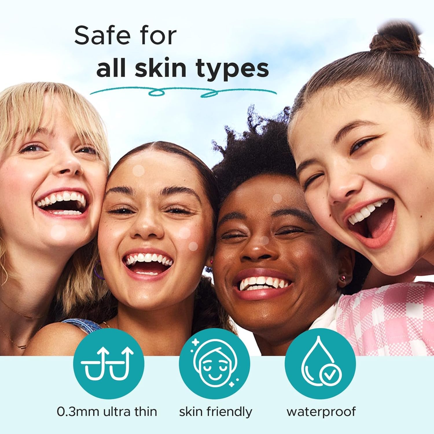 Acne Patch Pimple Patch, 4 Sizes 140 Patches Acne Absorbing Cover Patch, Hydrocolloid Invisible Acne Patches for Face Zit Patch Acne Dots Tea Tree, Calendula Oil