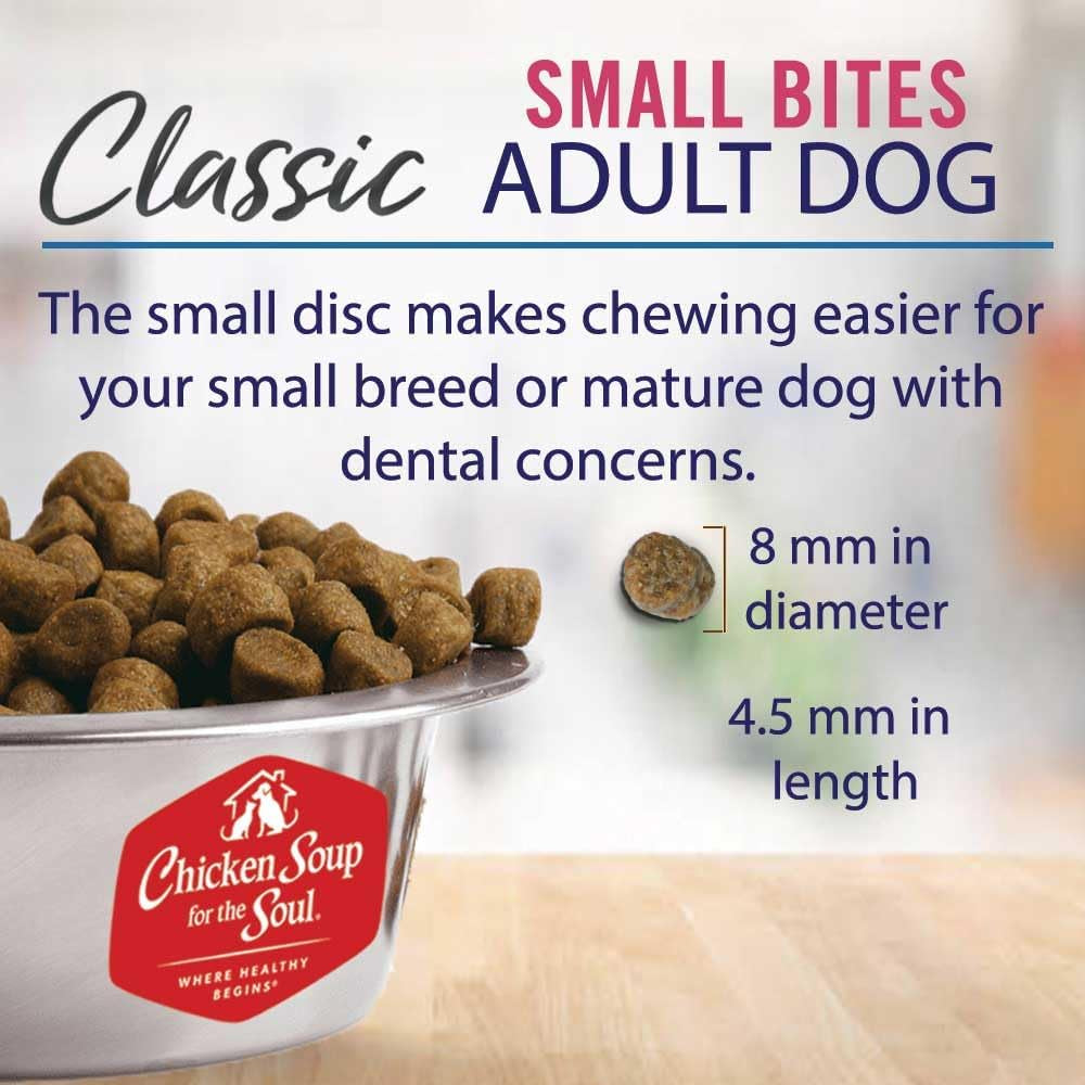 Classic Dry Small Bites Adult Dog Food, Chicken, Turkey & Brown Rice Recipe, 13.5 Pound Bag | Soy, Corn & Wheat Free, Small Breed Dog Food Made with Real Ingredients