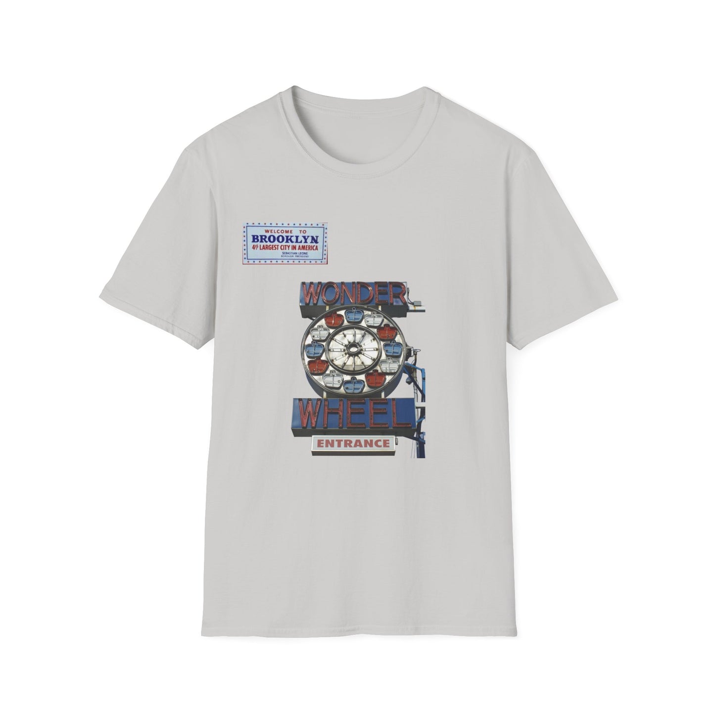 RETRO VINTAGE Wonder Wheel Brooklyn, NY Unisex Softstyle T-Shirt