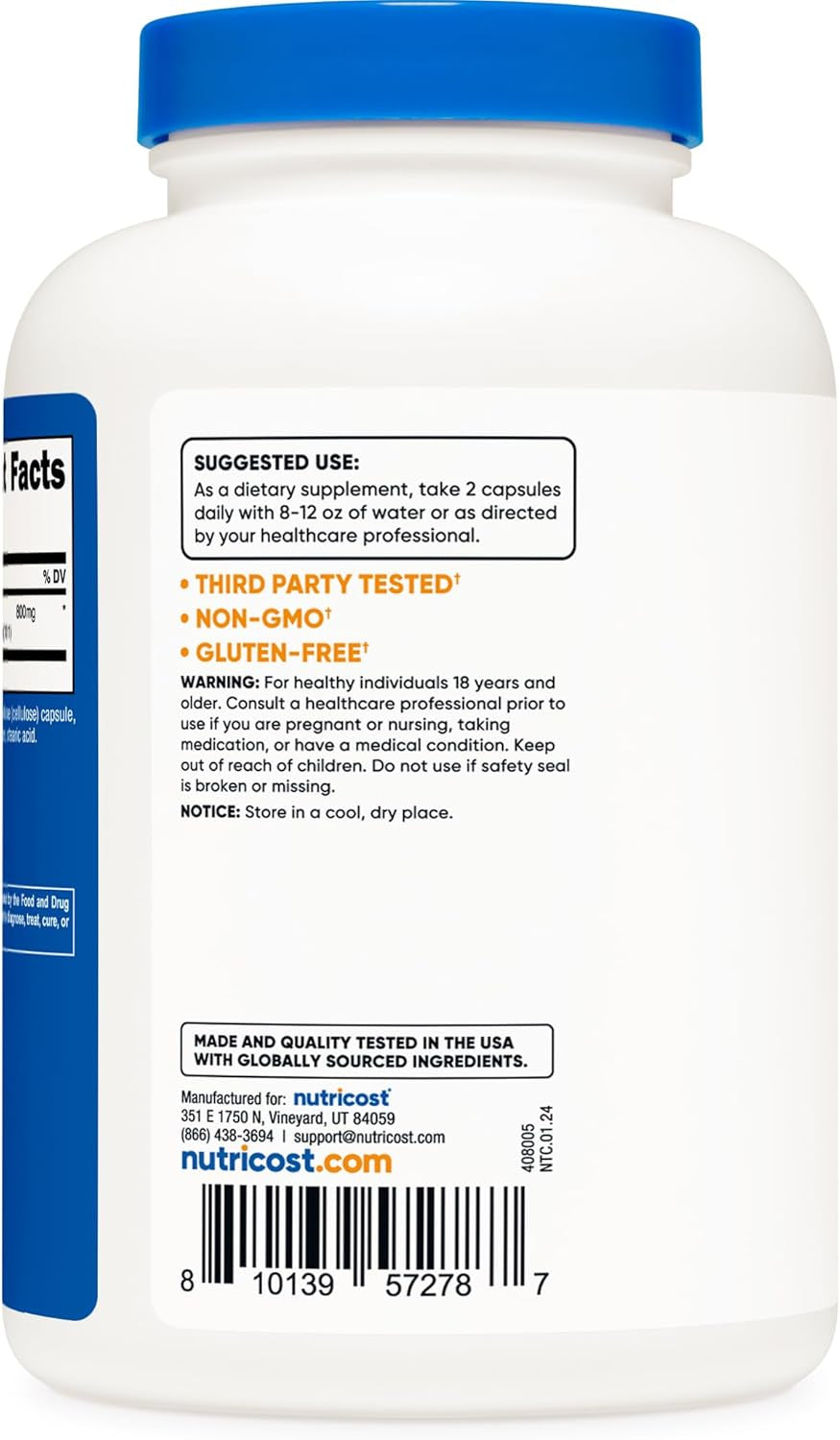 Echinacea 800Mg, 240 Capsules - Vegetarian Caps, Non GMO, Gluten Free, 120 Servings TLBH